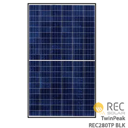 REC TwinPeak REC280TP BLK Solar Panel - Low Wholesale Price