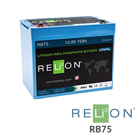 RELiON RB75 12V Lithium Battery - Low Wholesale Price