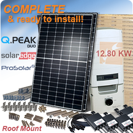 Roof-Mounted 12.8 KW Q.PEAK DUO G5 320 Solar System