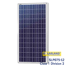 Solarland SLP075-12 75 watt Class 1 Division 2 C1D2 Solar Panel
