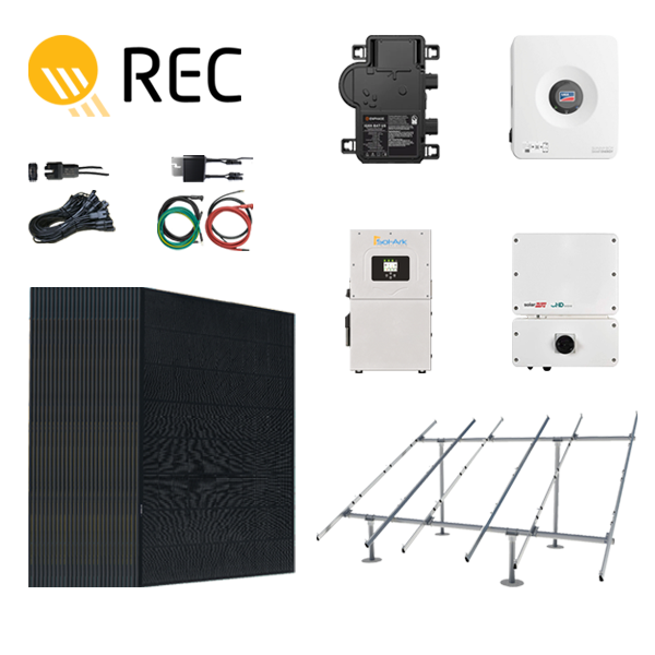 16.2 KW 450W REC Pure-RX Ground Solar System | Low-Profile