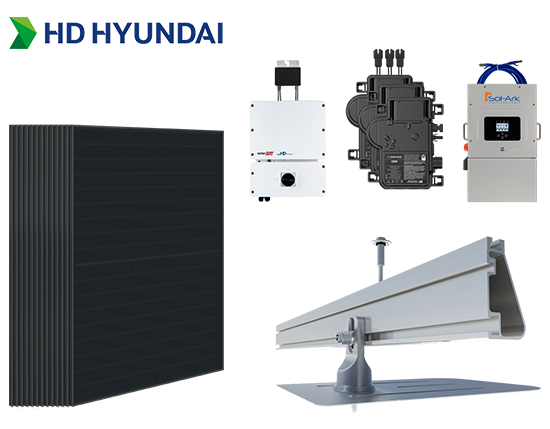 13.86kW Hyundai HiN-T440NF(BK) Solar System - 33 Panel Kit