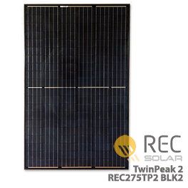 そら REC TwinPeak 2 REC275TP2-BLK2 275W Full-Black Solar Module