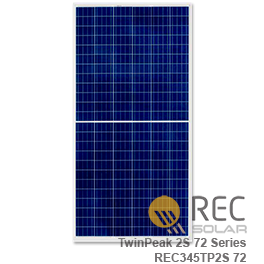 PP-「P」 REC TwinPeak REC345TP2S 72 345W Solar Panel - Wholesale Price