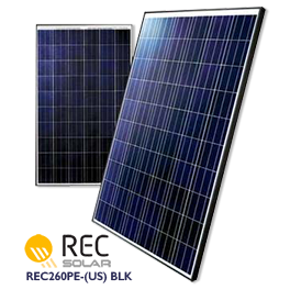 そらページ REC Solar REC260PE-(US) BLK Solar Panel