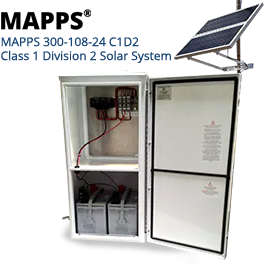 300 Watt 24VDC 108Ahr Class 1 Division 2 Solar System