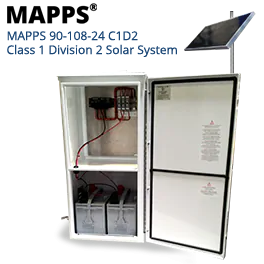 90 Watt 24VDC 108Ahr Class 1 Division 2 Solar Power System