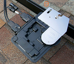 Enphase IQ 6 Microinverter on roof mount rail