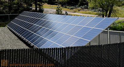 Canadian Solar panels ground mounted on IronRidge XR1000 rails