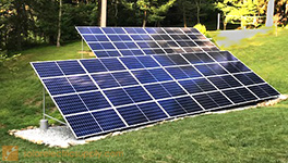 ground-mounted SolarEdge solar system installation