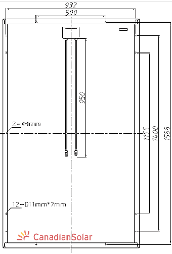 CSI 255 watt dimensions