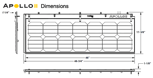 solar shingle dimensions