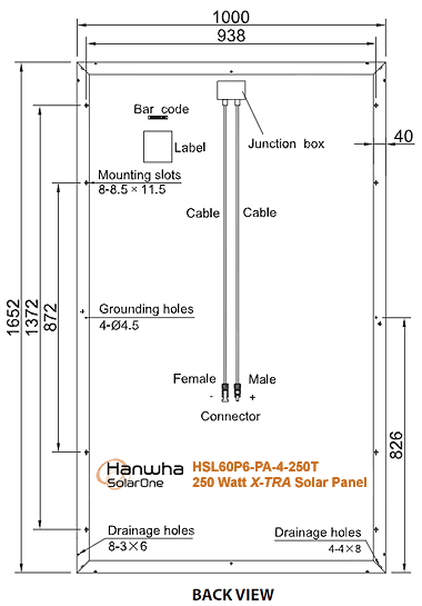 HSL60P6-PA-4-250T dimensions