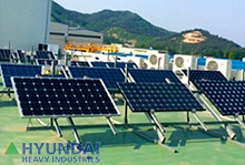 Hyundai solar panel field installation test