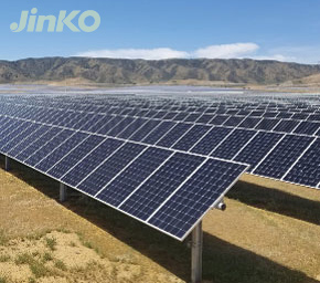 ground mounted Jinko commercial solar panel system