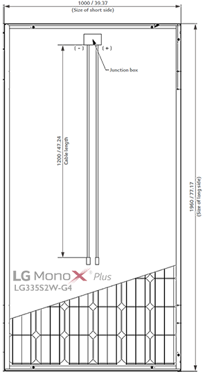 LG LG335S2W-G4 dimensions