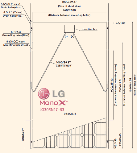 LG LG305N1C dimensions