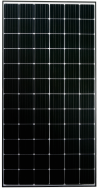 Mission Solar 420W  Black aluminum frame with white backing