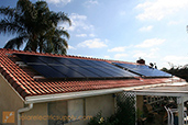 roof-mounted Panasonic HIT Solar panel system