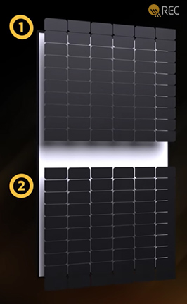 Alpha split solar panel