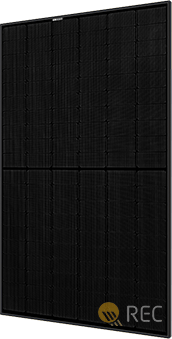 REC Alpha Black solar panel side view