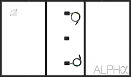 Alpha solar panel rear split junction box