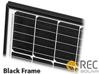 REC NP solar panel black frame