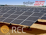 REC SolarEdge ground-mount solar panel system