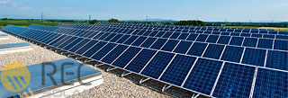 REC 230PE-USBLK Solar Panel Array