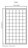 SolarWorld SW 230 Mono Dimensions - Front