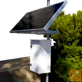 MAPPS pole-mounted off-grid solar panel system