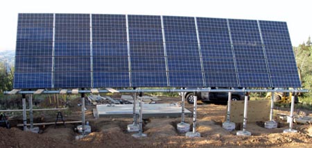 ground mounted outdoor battery module system