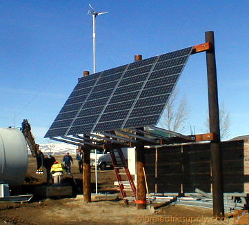 hybrid wind solar battery module system