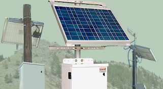 montaje en poste sistema de energía solar