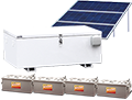 600W 24V pole-mounted solar panel system