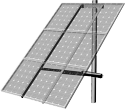 SPM3 mount for three solar panels