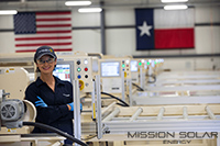 Mission Solar panel factory in USA