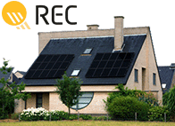 REC roof-mount residential solar panel system