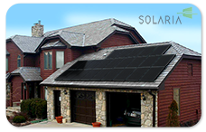 Solaria residential black solar panel system