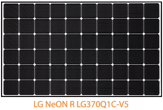 residential LG NeON R LG370Q1C-V5 solar panel for system