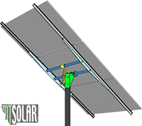 3 solar panel top of pole mount adjuster