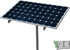Top of Pole Mounted One Solar Panel