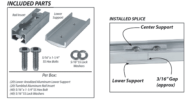 splice kit included & installed parts