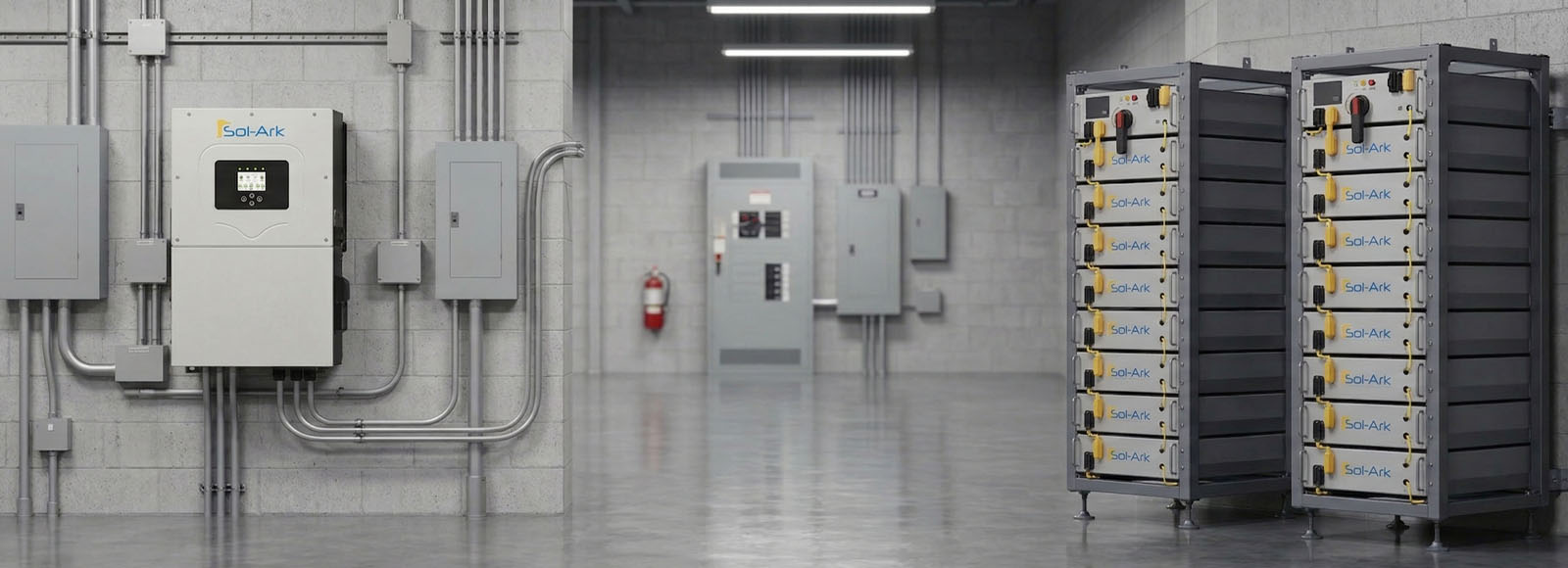 Commercial battery storage installation