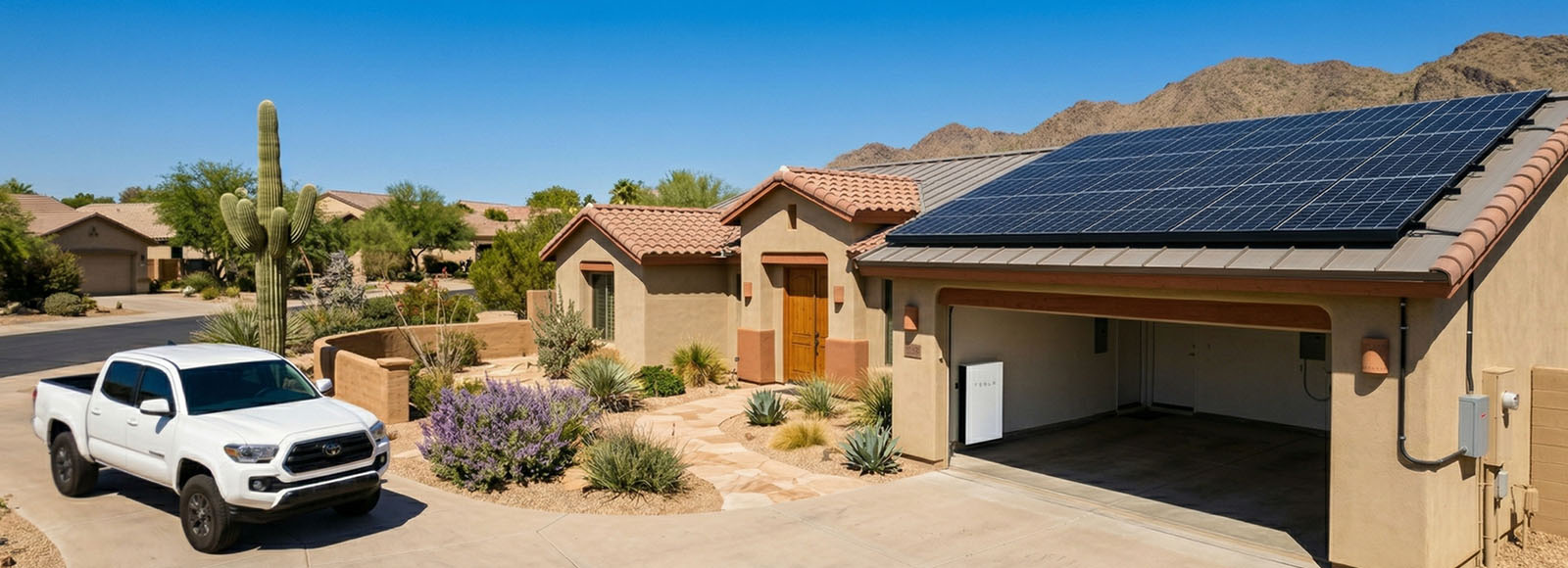 Residential roof mount solar installation