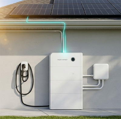 Solar battery storage system for emergency backup power