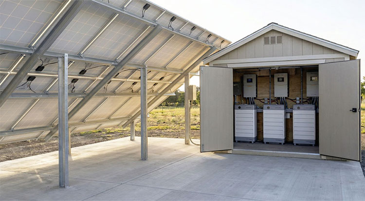 Residential ground mount solar installation