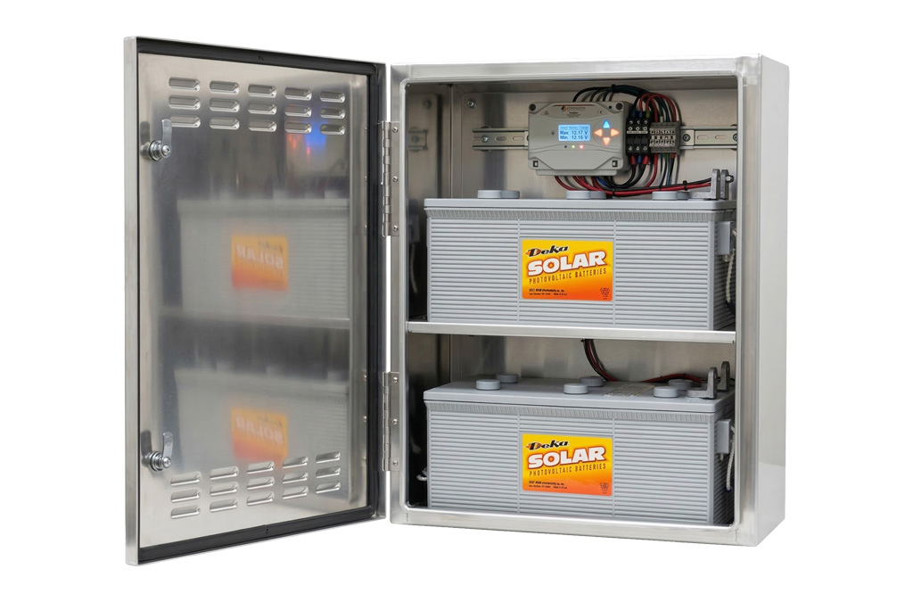Deka Solar Gel battery Wi-Fi enclosure installation