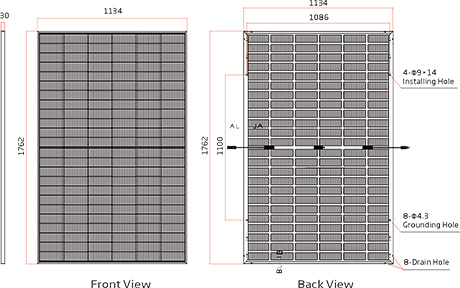 Trina Vertex S+ 445W Module Diagram