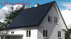 roof-mounted Canadian Solar KuMax CS3U solar panel system